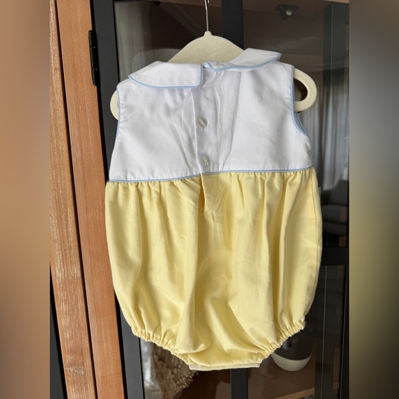 The Proper Peony Edward bubble easter egg baby boy collar embroidered romper - Picture 5 of 6